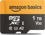 AmazonBasics High Speed R200/W150 microSDXC 1TB Kit, UHS-I U3, A2...