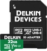 Delkin Power 2000X R300/W250 microSDHC 32GB Kit, UHS-II U3, Class...