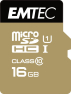 Emtec Gold+ R85/W21 microSDHC 16GB Kit, UHS-I U1, Class 10