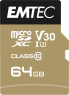 Emtec SpeedIN PRO R95/W85 microSDXC 64GB Kit, UHS-I U3, A1, Class...
