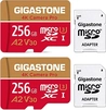 Gigastone 4K Camera Pro R100/W60 microSDXC 256GB Kit, UHS-I U3, A2, Class 10, 2er-Pack