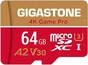 Gigastone 4K Game Pro R95/W35 microSDXC 64GB Kit, UHS-I U3, A2, Class 10