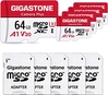 Gigastone Camera Plus R95/W35 microSDXC 64GB Kit, UHS-I U1, A1, C...