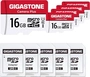 Gigastone Camera Plus R85/W15 microSDHC 16GB Kit, UHS-I U1, Class 10, 5er-Pack