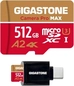 Gigastone Camera Pro MAX R130/W85 microSDXC 512GB Kit, UHS-I U3, A2, Class 10