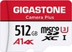 Gigastone Camera Plus R100/W80 microSDXC 512GB Kit, UHS-I U3, A1,...