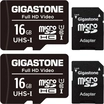 Gigastone Full HD Video R85/W15 microSDHC 16GB Kit, UHS-I U1, Class 10, 2er-Pack