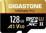 Gigastone Ultimate Pro R280/W100 microSDXC 128GB Kit, UHS-II U3, ...