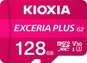 KIOXIA EXCERIA PLUS G2 R100/W65 microSDXC 128GB Kit, UHS-I U3, A1, Class 10