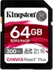 Kingston Canvas React Plus R300/W260 SDXC 64GB, UHS-II U3, Class ...