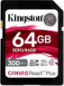 Kingston Canvas React Plus R300/W260 SDXC 64GB, UHS-II U3, Class ...