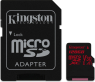 Kingston Canvas React R100/W80 microSDXC 128GB Kit, UHS-I U3, A1,...