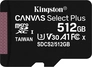 Kingston Canvas Select Plus R100/W85 microSDXC 512GB, UHS-I U3, A...