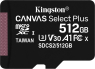 Kingston Canvas Select Plus R100/W85 microSDXC 512GB, UHS-I U3, A...