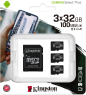 Kingston Canvas Select Plus R100 microSDHC 32GB Kit, UHS-I U1, A1...