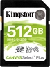Kingston Canvas Select Plus Gen3 R100/W85 SDXC 512GB, UHS-I U3, C...
