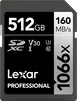 Lexar Professional 1066x Silver Series R160/W120 SDXC 512GB, UHS-I U3, Class 10