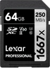 Lexar Professional 1667x Silver Series R250/W120 SDXC 64GB, UHS-II U3, Class 10, 2er-Pack