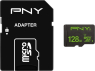 PNY High Performance R100/W20 microSDXC 128GB Kit, UHS-I U1, Clas...