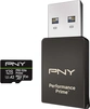 PNY Pro Elite Prime R200/W150 microSDXC 128GB USB-Kit, UHS-I U3, ...