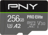 PNY Pro Elite R100/W90 microSDXC 256GB Kit, UHS-I U3, A2, Class 1...