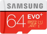 Samsung EVO+ R80/W20 microSDXC 64GB Kit, UHS-I, Class 10