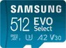 Samsung EVO Select R160 microSDXC 512GB Kit, UHS-I U3, A2, Class ...