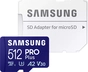 Samsung PRO Plus R180/W130 microSDXC 512GB Kit, UHS-I U3, A2, Cla...