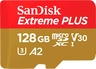 SanDisk Extreme PLUS R200/W90 microSDXC 128GB Kit, UHS-I U3, A2, Class 10