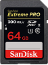 SanDisk Extreme PRO R300/W260 SDXC 64GB, UHS-II U3, Class 10