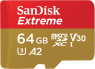 SanDisk Extreme R170/W80 microSDXC 64GB Kit, UHS-I U3, A2, Class ...