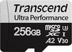 Transcend 340S R160/W125 microSDXC 256GB Kit, UHS-I U3, A2, Class...