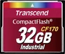 Transcend Industrial 170x R90/W60 CompactFlash Card 32GB