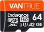Vantrue Endurance Pro R80/W35 microSDXC 64GB Kit, UHS-I U3, A2, C...