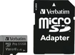 Verbatim Pro U3 R100/W90 microSDXC 512GB Kit, UHS-I U3, A2, Class...