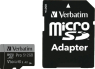 Verbatim Pro U3 R100/W90 microSDXC 512GB Kit, UHS-I U3, A2, Class...