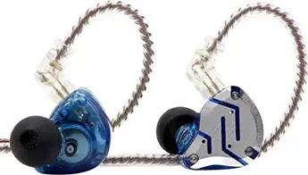 KZ ZS10 Pro with microphone glare blue