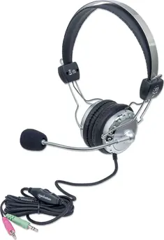 Manhattan stereo headset silver