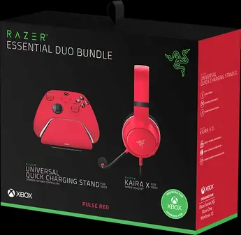 Razer Kaira X for Xbox Pulse Red Essential Duo Bundle