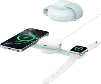 Anker MagGo беспроводная зарядная станция (3-в-1, складная) green