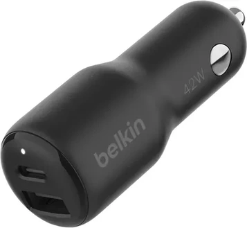 Belkin BoostCharge зарядка в машину с 2 разъемами (42W) black