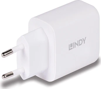 Lindy 65W USB type A & C GaN Charger white