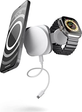 Zens 2 в 1 MagSafe + Watch travel charger white