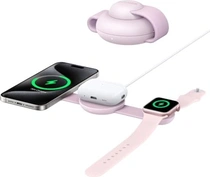 Anker MagGo беспроводная зарядная станция (3-в-1, складная) pink