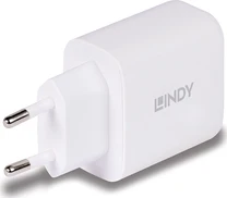 Lindy 65W USB type A & C GaN Charger white
