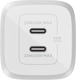 Belkin BoostCharge Pro USB-C-GaN charger с 2 разъемами and PPS (45W) white