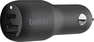 Belkin BoostCharge 32W USB-C PD + USB-A зарядка в машину с USB-C/Lightning cable black