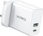 Ultrics USB-C Charger Plug 2-port 33W white