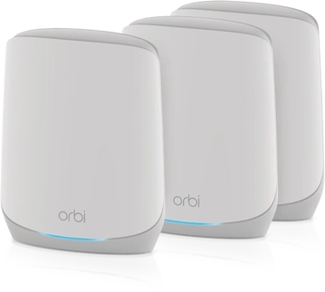 Netgear Orbi Wi-Fi 6, 760 Serie RBK763S, AX5400, Router und 2x Repeater Set, 3er-Bundle