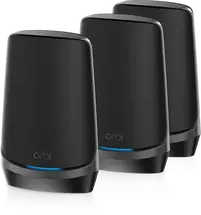 Netgear Orbi Wi-Fi 6E, 960 series, AXE11000, RBKE963B, black, Router and 2x satellite set, 3er-Bundle